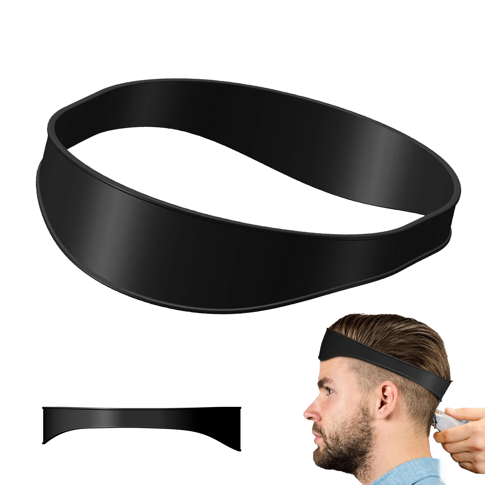 

Curved Silicone Neckline Haircut Band For DIY Home Trimming Hair Neck Guide Headband Hair Salon Styler Barber Hairdressing Tools