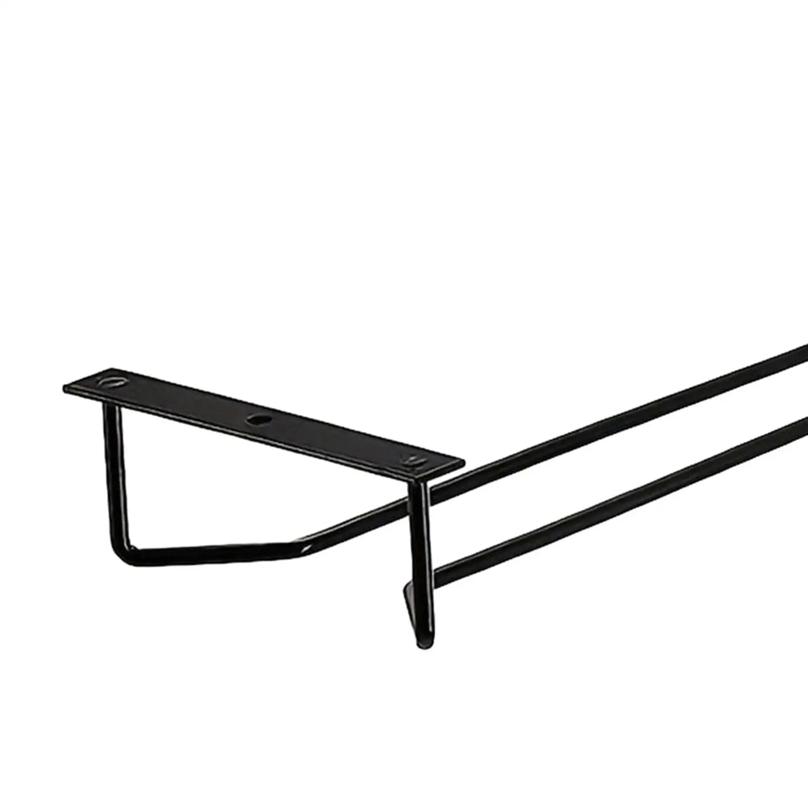 under Cabinet Wine Glass Holder Iron Stemware Shelf Sturdy Single Rail Glassware Drying Hanger for Kitchen Home Storage Cabinet 5