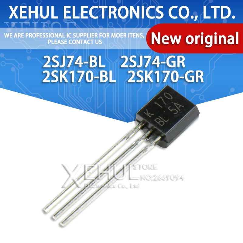 

20PCS /50PCS 2SK170-BL K170 2SJ74-BL J74 2SK170-GR 2SJ74-GR TO-92 Low noise audio transistor