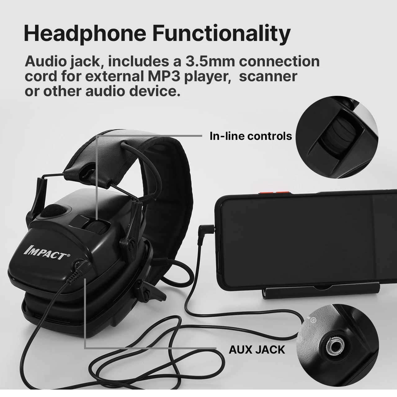 New Generation HL-01526 Impact Sport Electronic Earmuff Shooting Protective Headset Foldable