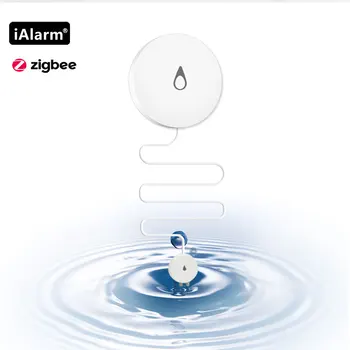 IAlarm Zigbee 누수 센서 원격 모니터, 투야 방수 누수 감지기, 넘침 경고, 스마트 홈
