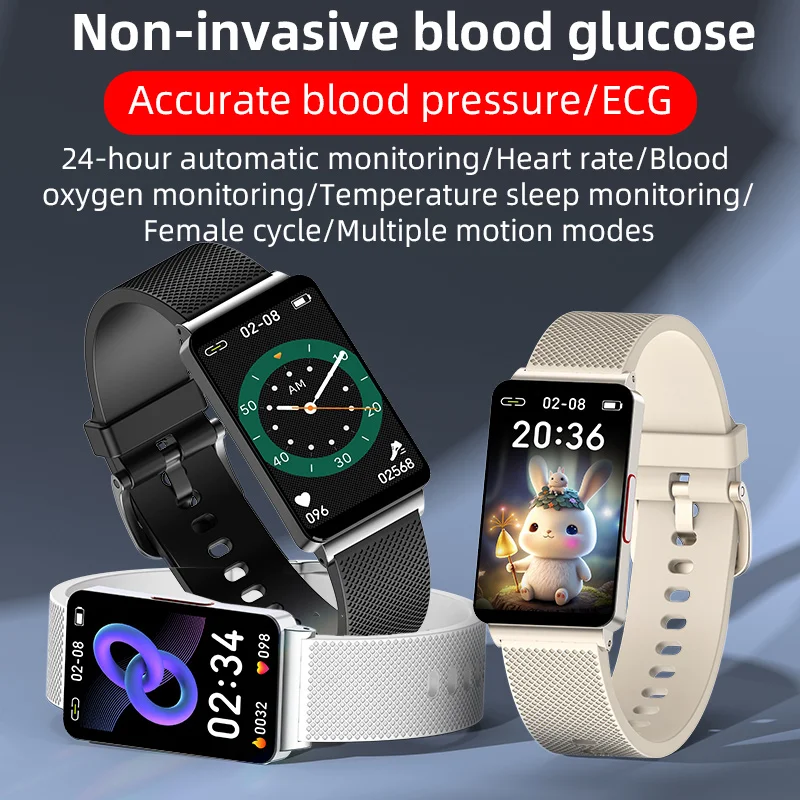 New Blood Glucose Monitor Health Smart Watch Men ECG Women