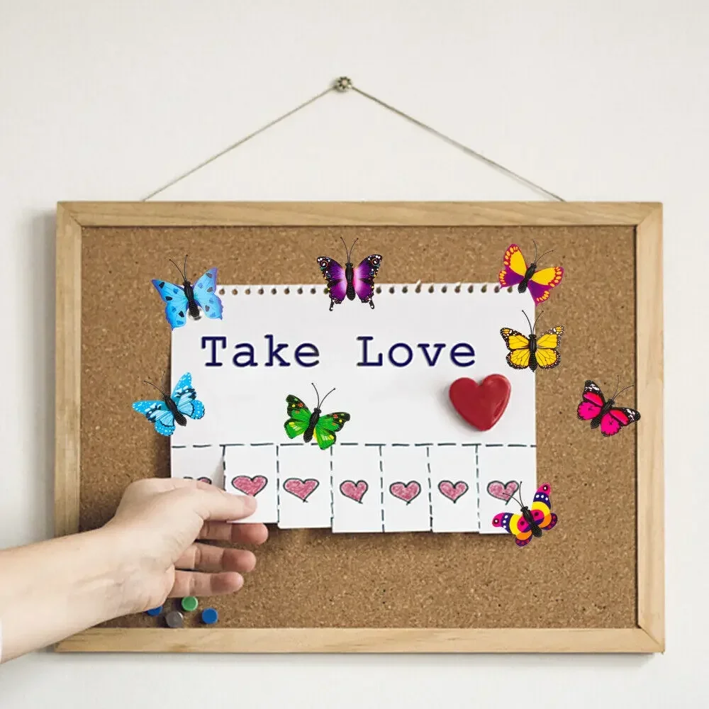 Plastic Push Pins 30Pcs Butterfly Thumb Tacks Decorative Push Pins for Photo Wall Cork Board Bulletin plastic push pins