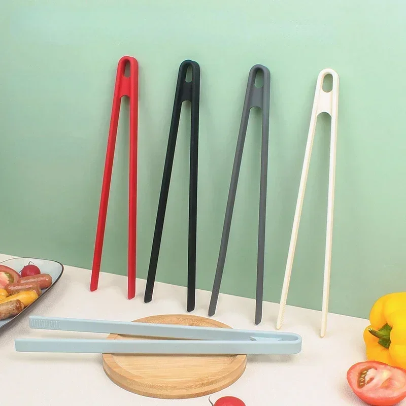 Salad Food Tongs Kitchen Utensils Anti-slip Silicone Kitchens Accessories Barbecue Clip Three Prong Pliers Cookware Bbq Tool Bar