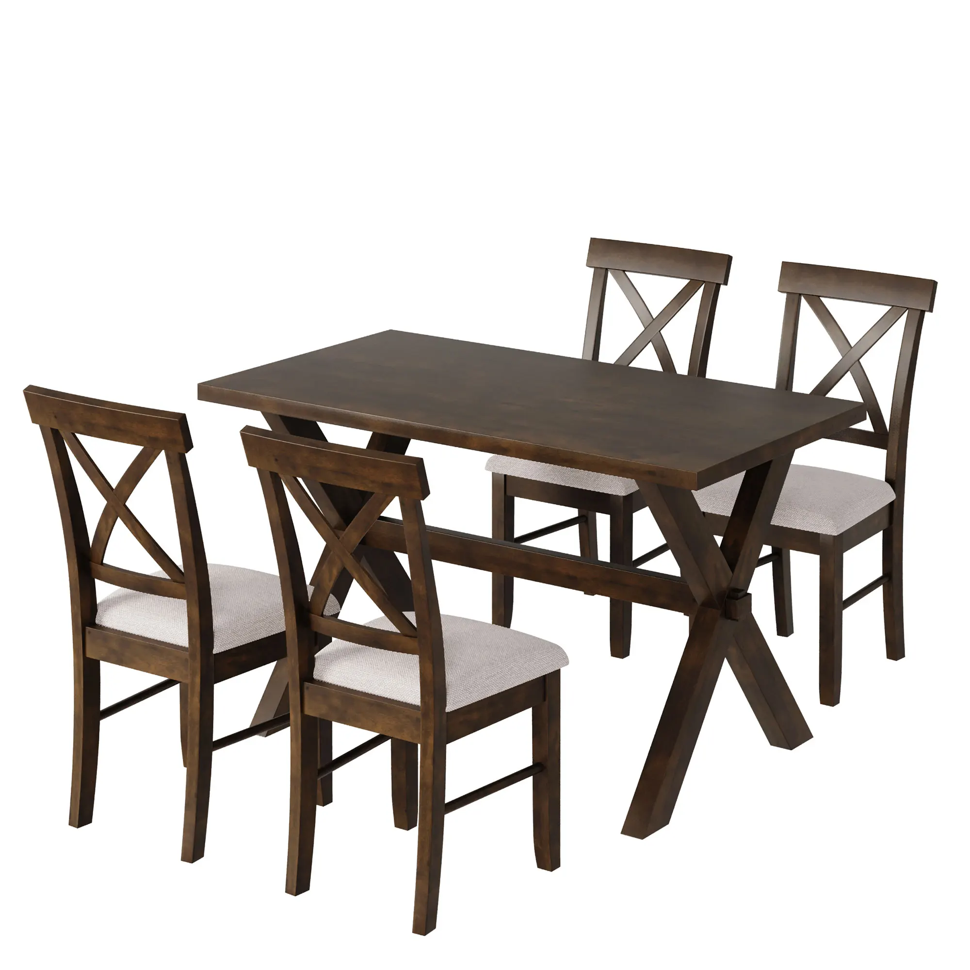 Tavolo da pranzo da cucina in legno da 6 pezzi con 1 panca e 4 sedie da  pranzo imbottite verde chiaro [US-W] - AliExpress