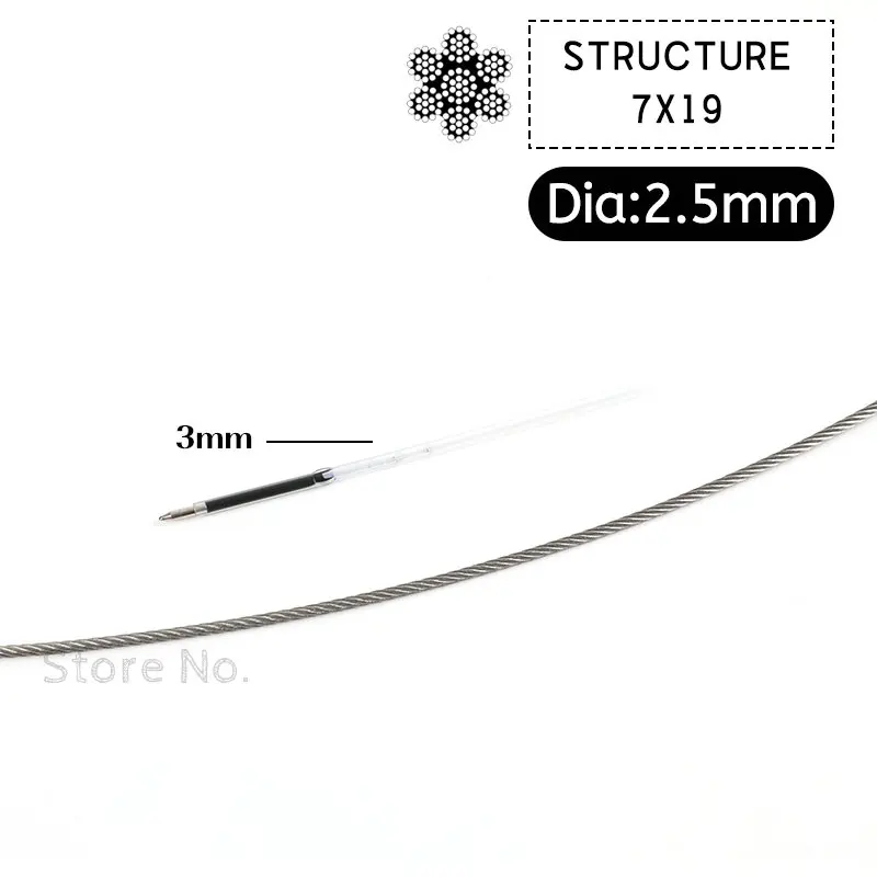 Premium 10M Flexible Stainless Steel Fishing & Lifting Wire Rope Cable