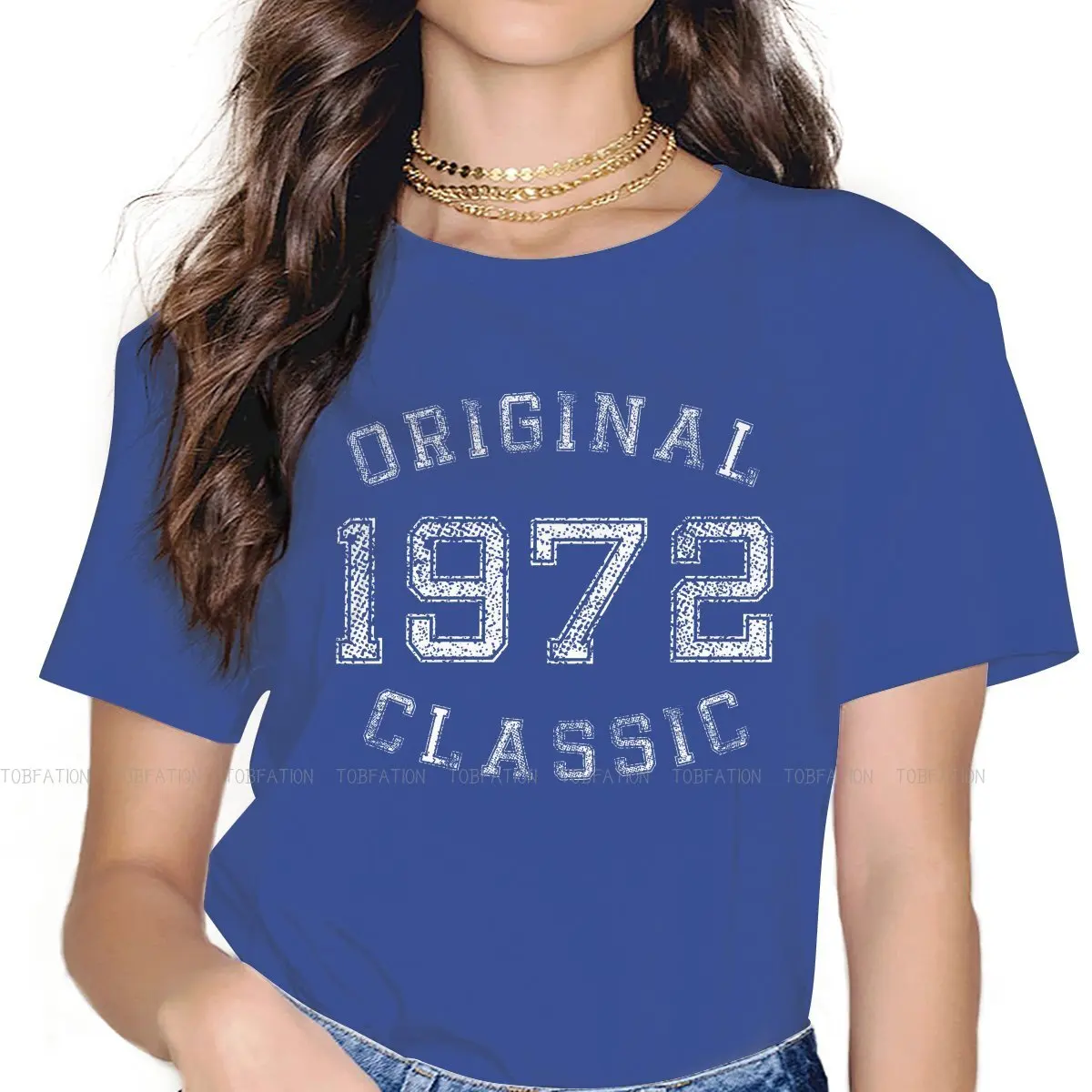 Original Retro Vintage 50th Birthday Gift TShirt for Girl 1972 2022 50 Years Old Hip Hop T Shirt Short Sleeve 5XL 
 Hot Sale 