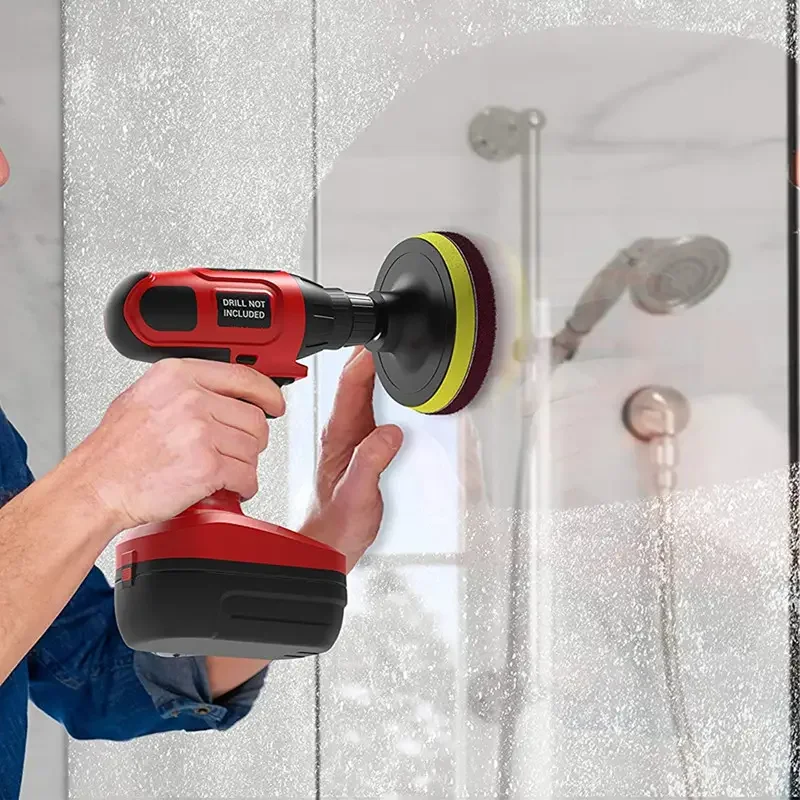 8pcs Power Drill Cleaning Brushes – Tile Scrubber Kit for Grout, Shower, Car & Floor, Heavy-Duty Rotating Scrubbing Tool