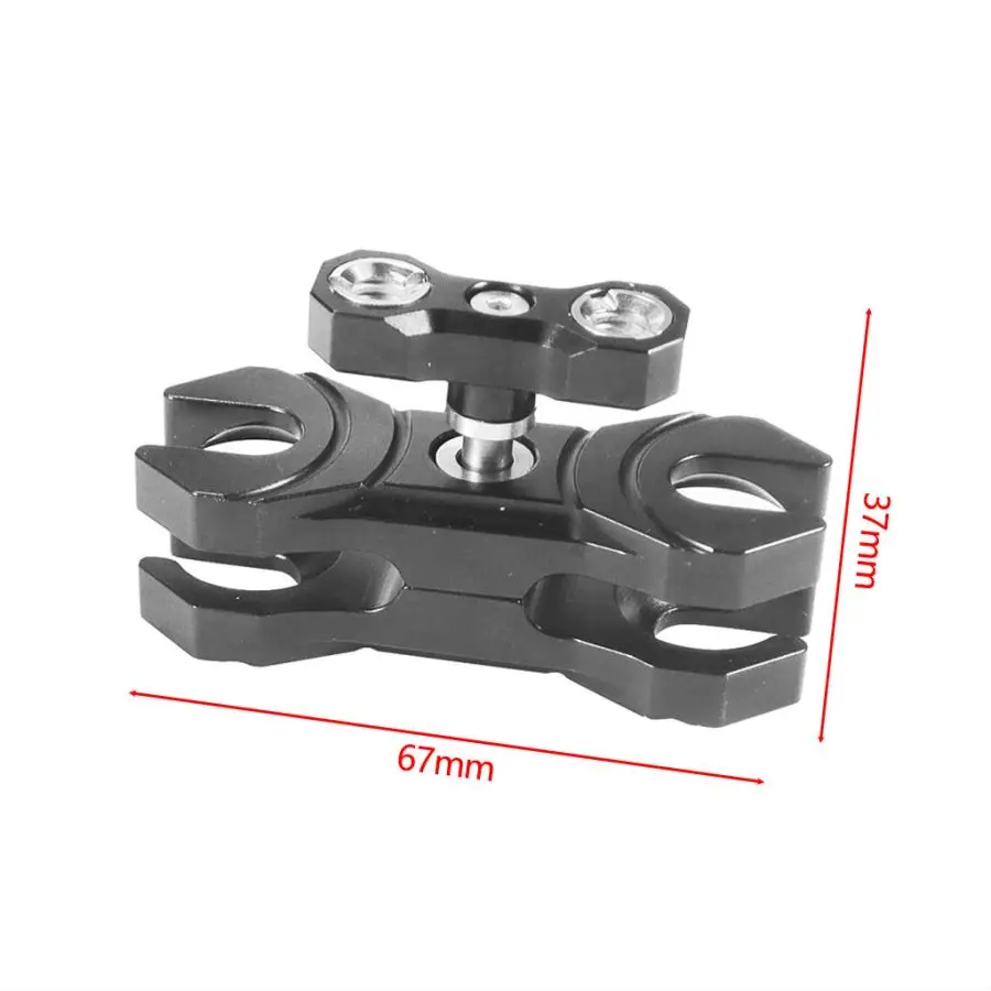 Magic Arm 360 Rotation Double Ball Head with Arri Pin 1/4 3/8 Screw Adapter for