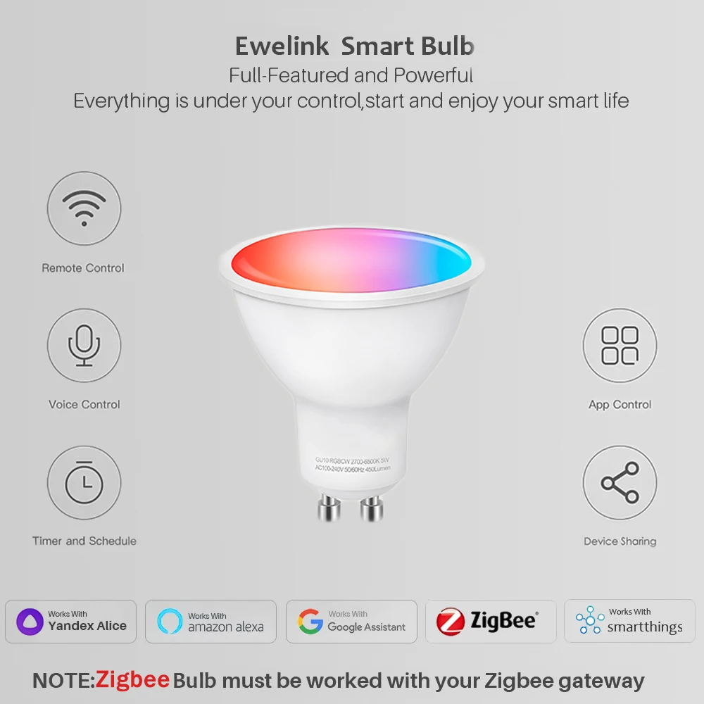 WiFi Smart LED Bulbs GU10 - Cool White Lighting