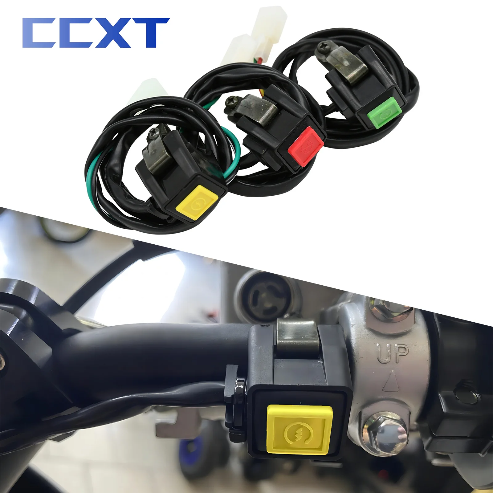 Motorcycle-ATV-Handlebar-Switch-ON-OFF-Starter-Flameout-Button-For-Any ...