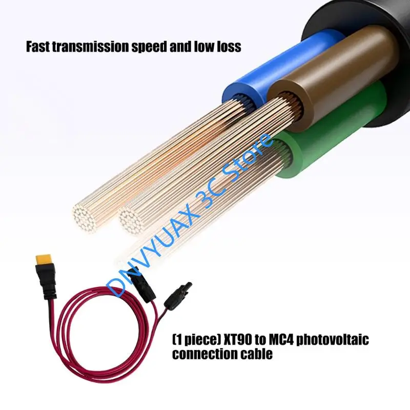 340B 150cm XT90-솔라 커넥터 충전 케이블 10AWG 리튬 배터리 전원 공급 장치 태양 광 휴대용 발전소
