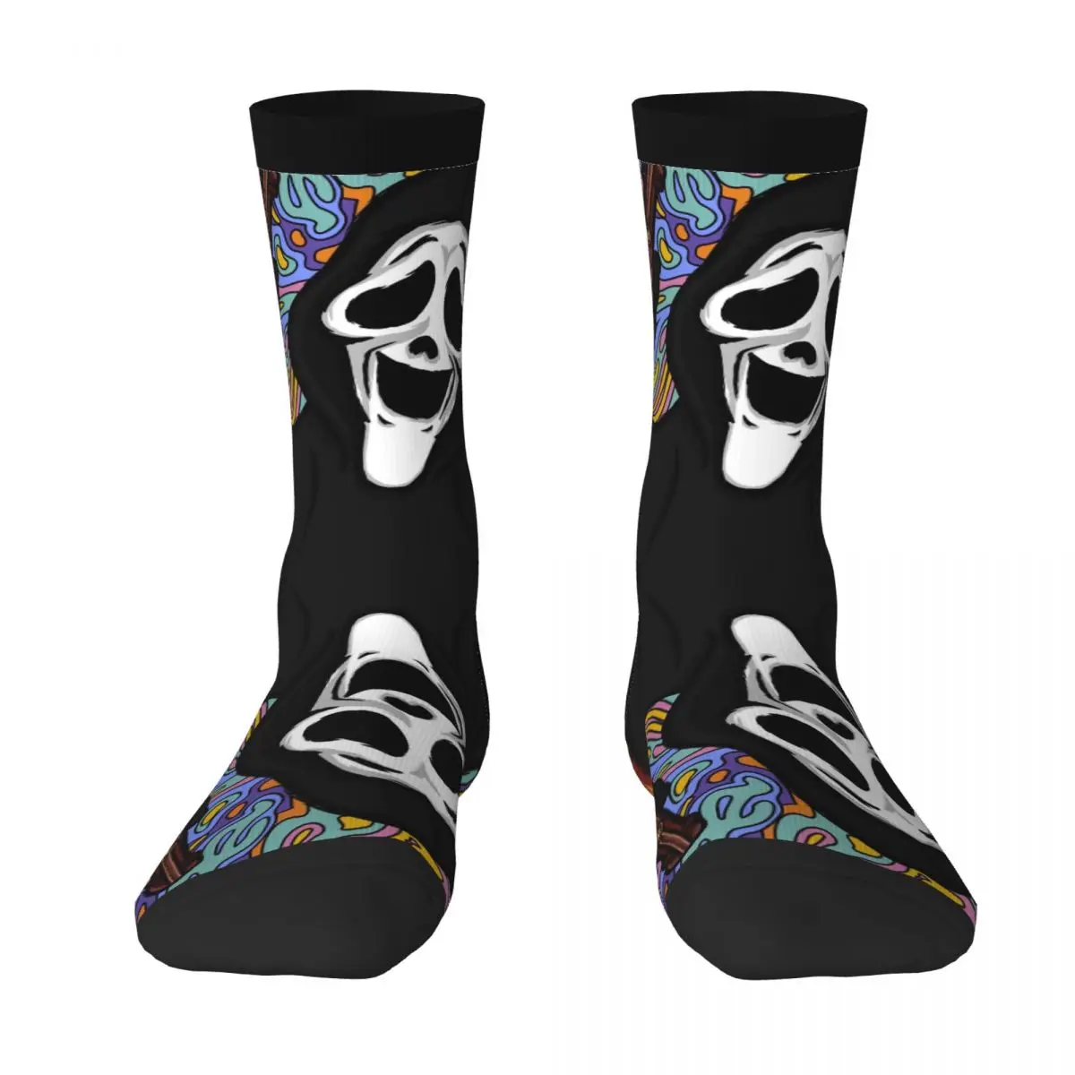 

Wazzup Scream What's Your Favorite Scary Movie Socks Classic The Best Buy Geek Color contrast Infantry pack Elastic Stockings