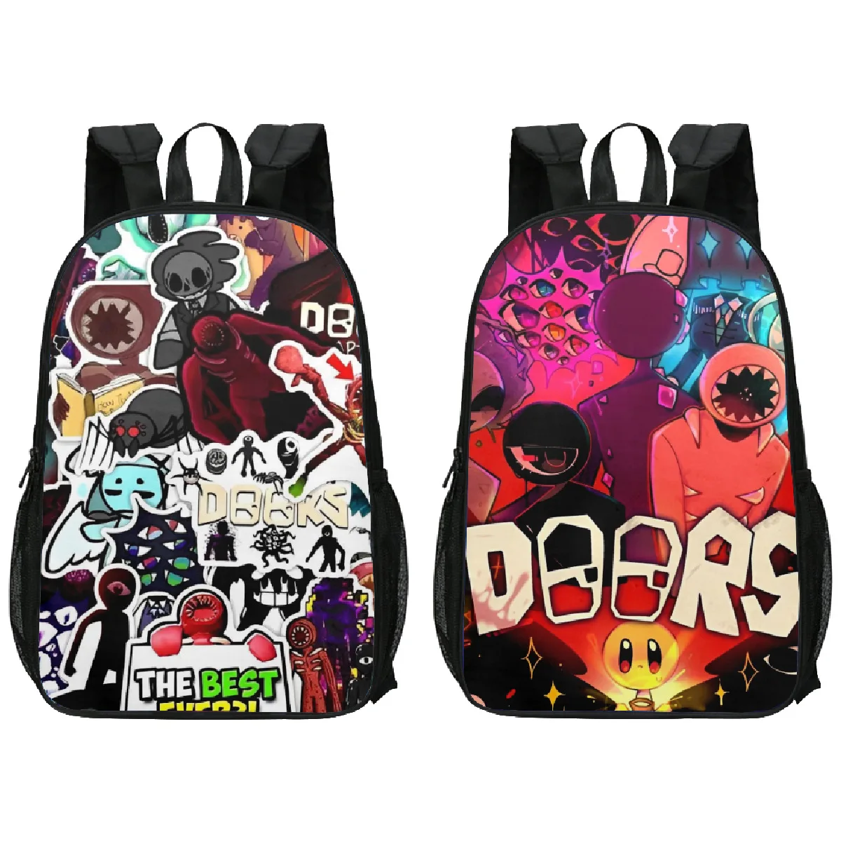 

3D New Double-sided Printing Doors Roblox Figure Escape The Door Schoolbag Primary and Secondary School Students Backpack