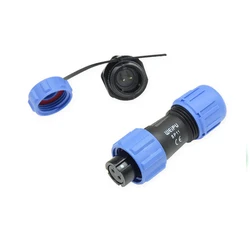Waterproof Industrial Electrical Connector with Weld Wire Panel, IP68 Rating - 4pin (SP1110S SP1112P(SET))