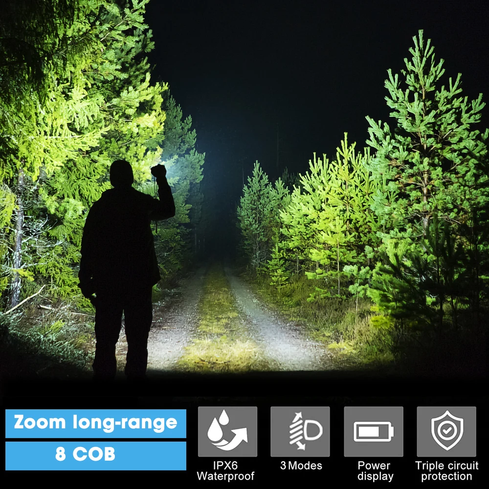 Mini USB Charging LED Flashlight led flashlight mini flashlight led flashlights mini led flashlight led torch light 3 Modes Portable Strong Light Zoom Torch Outdoor Camping Lamp Lantern Waterproof Flashlights