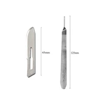10Pcs STERILE Scalpel Blades #10 with Handle for Dermaplaning ,Pedicure, Crafts,Modelling,Medical,Eyebrow Razor 2