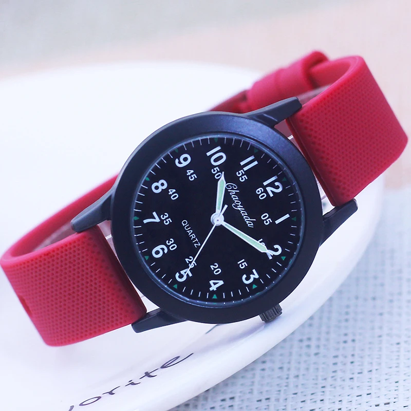 Children Boys Girls 60 Minute Scale Quartz Wristwatches Junior High And Elementary School Students Exam Watches Silicone Strap 6