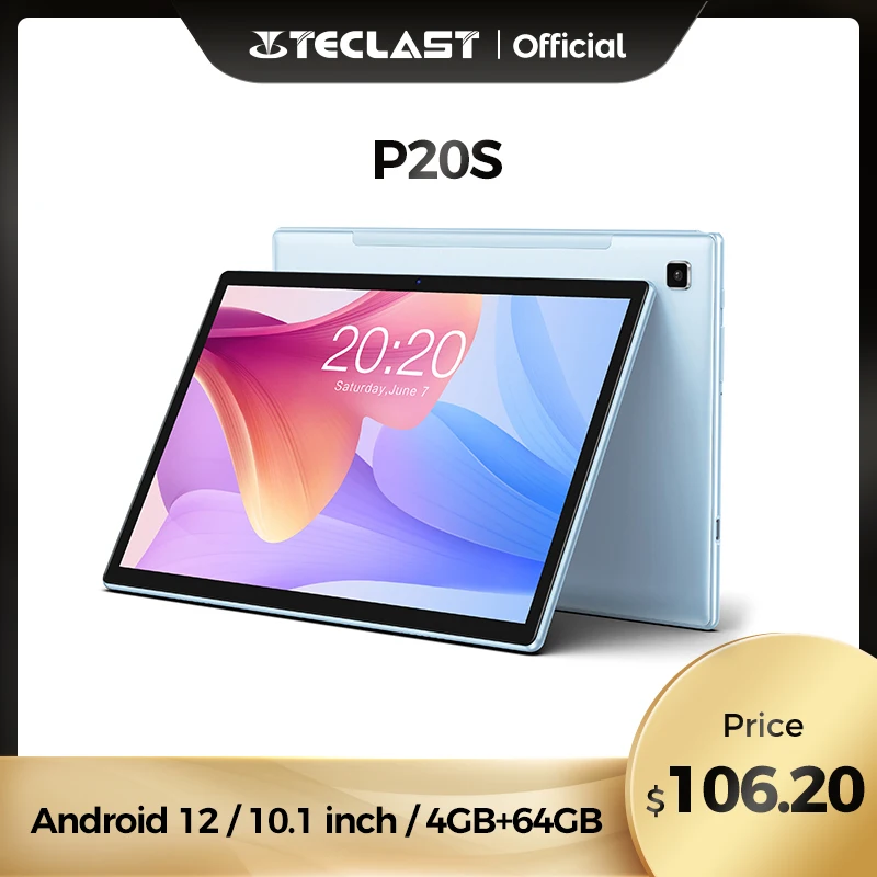 Android 12 TECLAST P20S タブレット 4GB+64GB