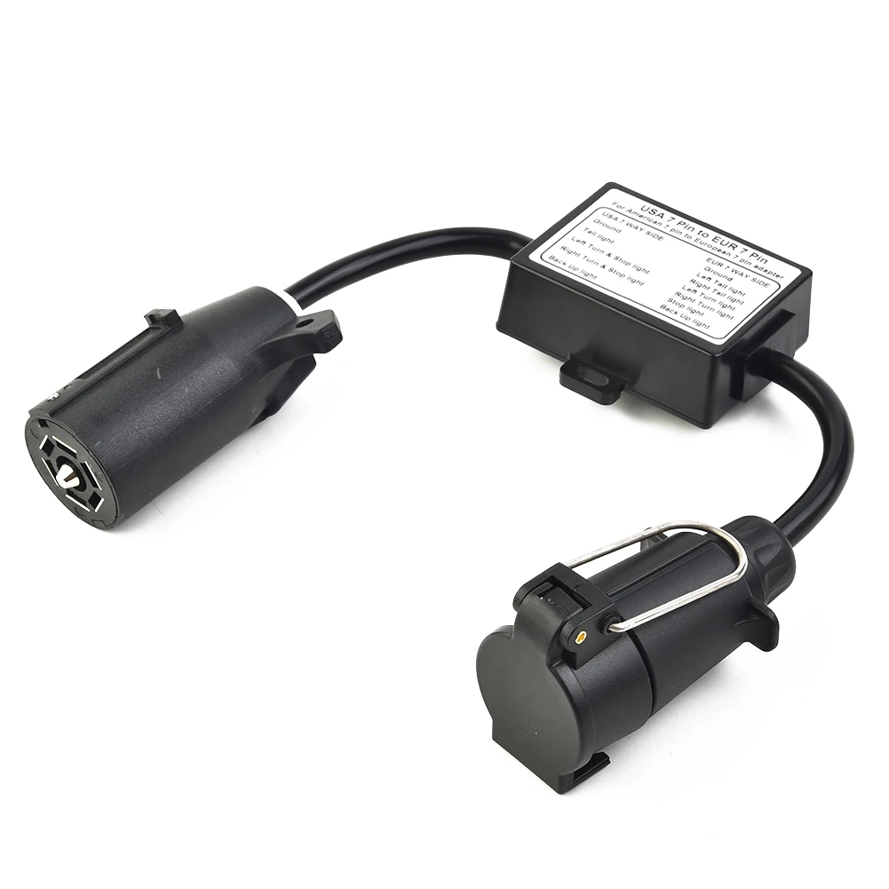 

USA-To EU Trailer Light Converter US 7-Way Blade Socket To EU 7-Pin Separation Trailer Light Brake Light Circuit Connector