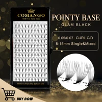 CoMango High Retention Sharp Narrow Premade Volume Fans Eyelash Extension 3D 6D 10D 12D 14D 16D Pointy Base Russia Volume Fan