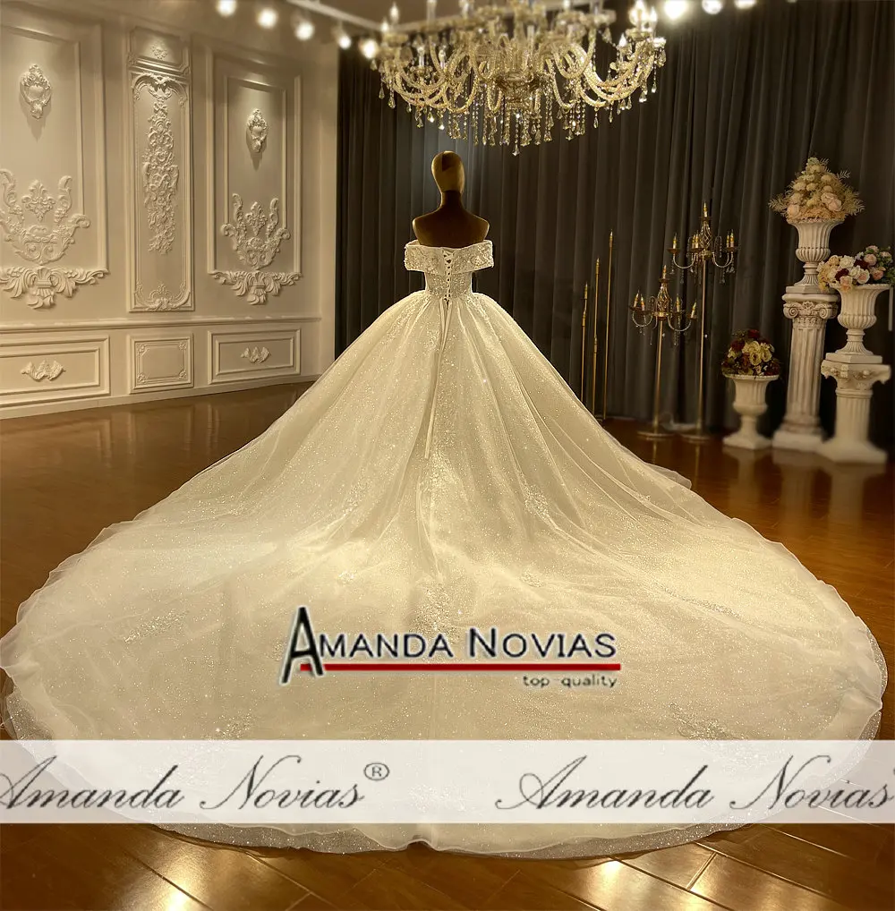 Customized NS4352 Off The Shoulder Straps Wedding Dress Ball Gown 3