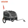 VEVOR 88 lbs Dog Bike Trailer Pet Cart Bicycle Carrier with Wheels, Coupler, Reflectors, Flag, Collapsible to Store for Dogs 1
