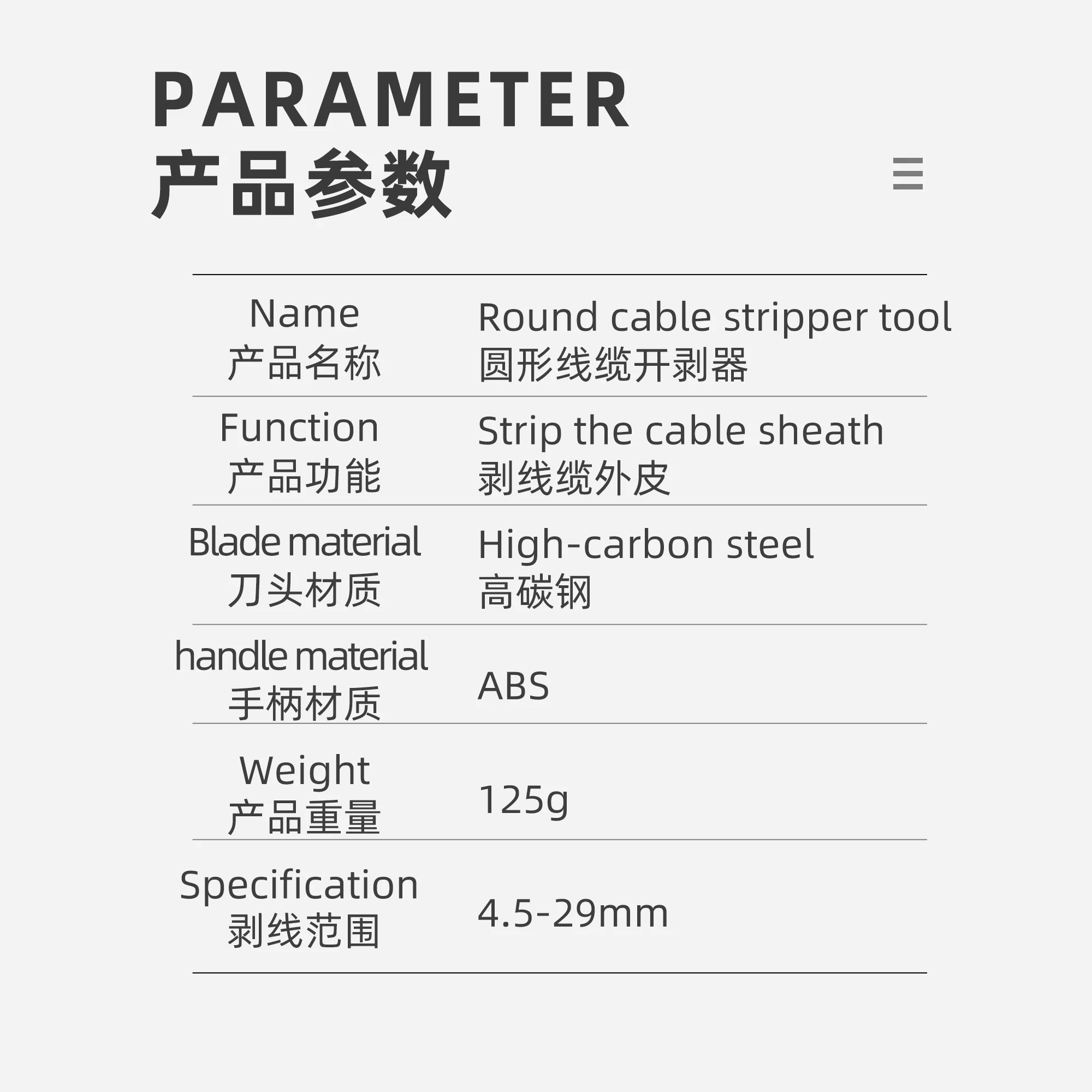 Fiber Strippers 4.5-29mm Round Cable Stripper Fiber Optic Tool Optical Fiber Cable Jacket Slitter Longitudinal Strippers