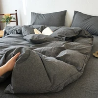 Parure de lit 100 % coton teint en fil, lavée, résistante à la décoloration et aux taches, facile d'entretien, douce, avec taies d'oreiller 3