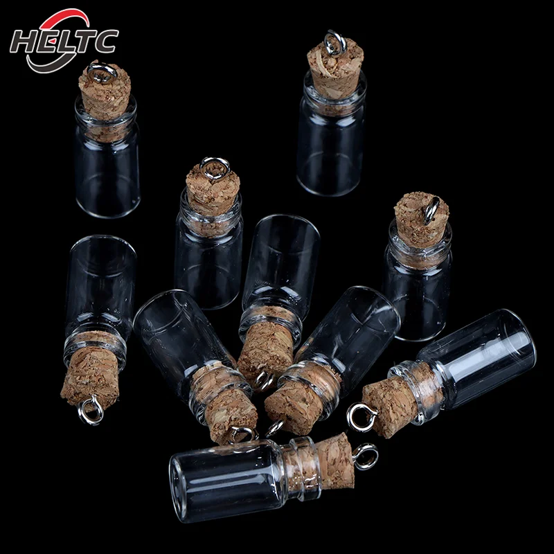 10Pcs Mini Glass Bottles Miniature Potion Bottle Mini Cork Glass Vials Wedding DIY Drift Bottle Wishing
