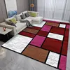 Striped Orange Living Room Carpet Nordic Geometric Room Decor Rug Fluffy Non-slip Bedside Rugs for Bedroom Thickened Flannel Mat 5