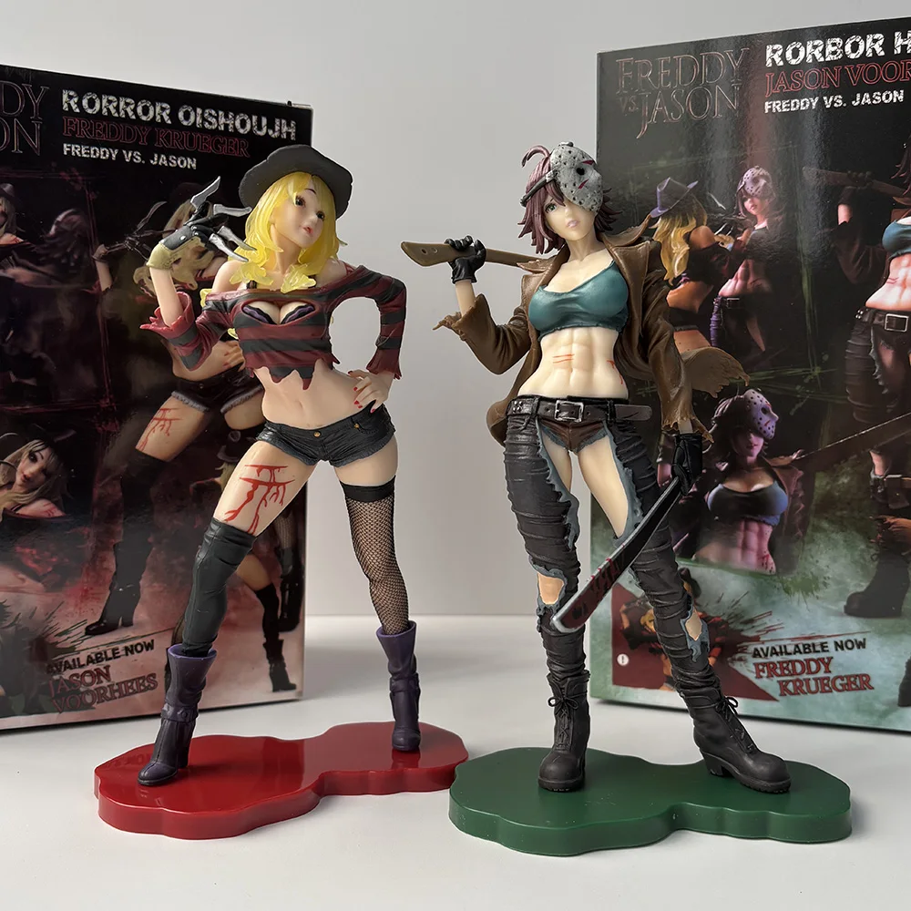23cm Freddy Vs Jason Anime figura colección juguetes mujer Horror