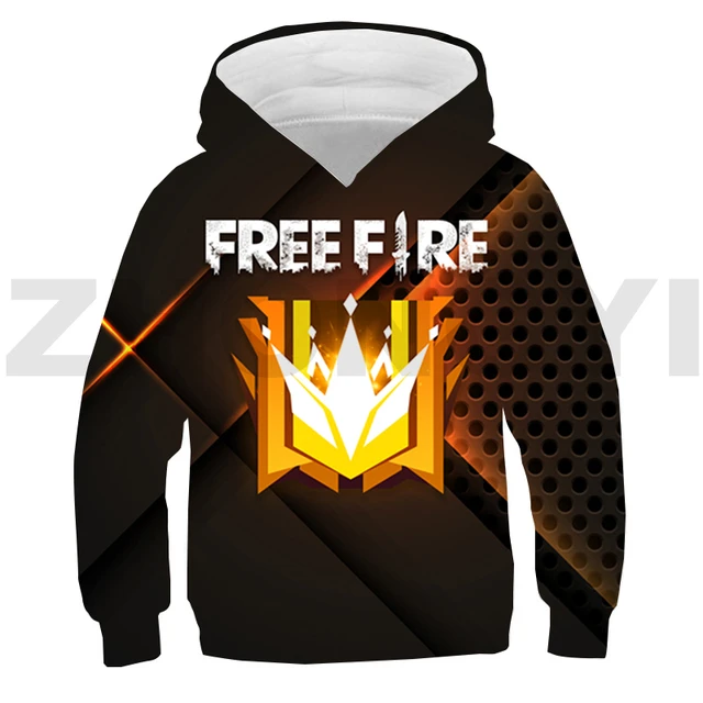 Jogo Free Fire Garena 3D Hoodie para meninos e meninas, moletom  extragrande, Gun Camouflage, Exército Japonês