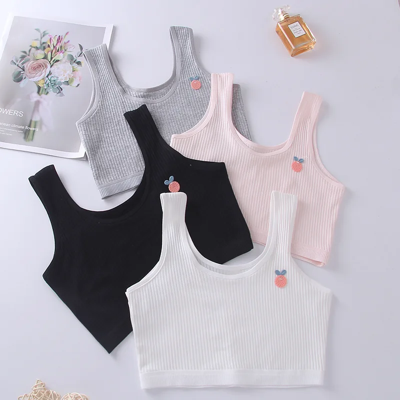 Primary School Students Developmental Underwear Bra Big Children Small Vest Girls Bra Cotton Junior High School Students