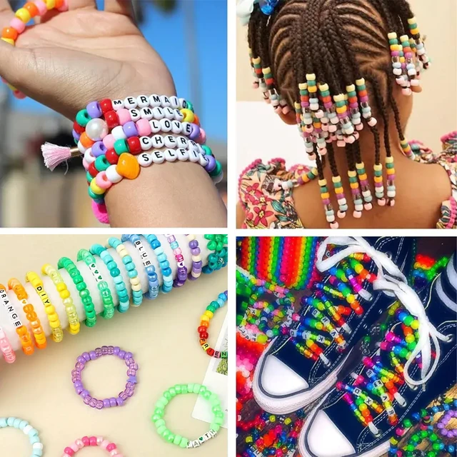 2400pcs Multicolor Pony Beads Kit 2