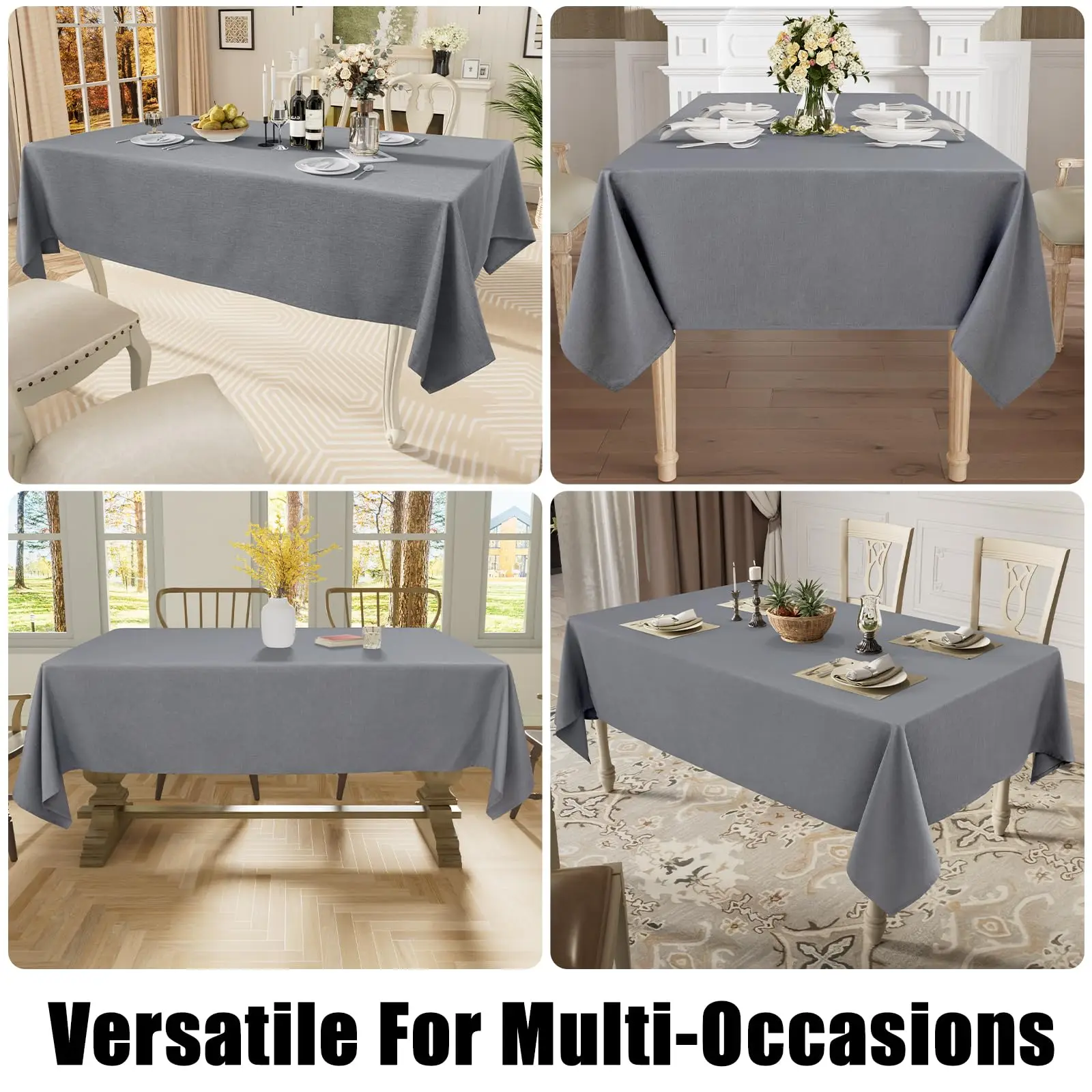 Table Cover Tablecloth Protector Olanly Rectangle Tablecloth Faux Linen Table Cloth Waterproof Wipeable Fabric Tablecloth Washable Table Cover For Kitchen Dining