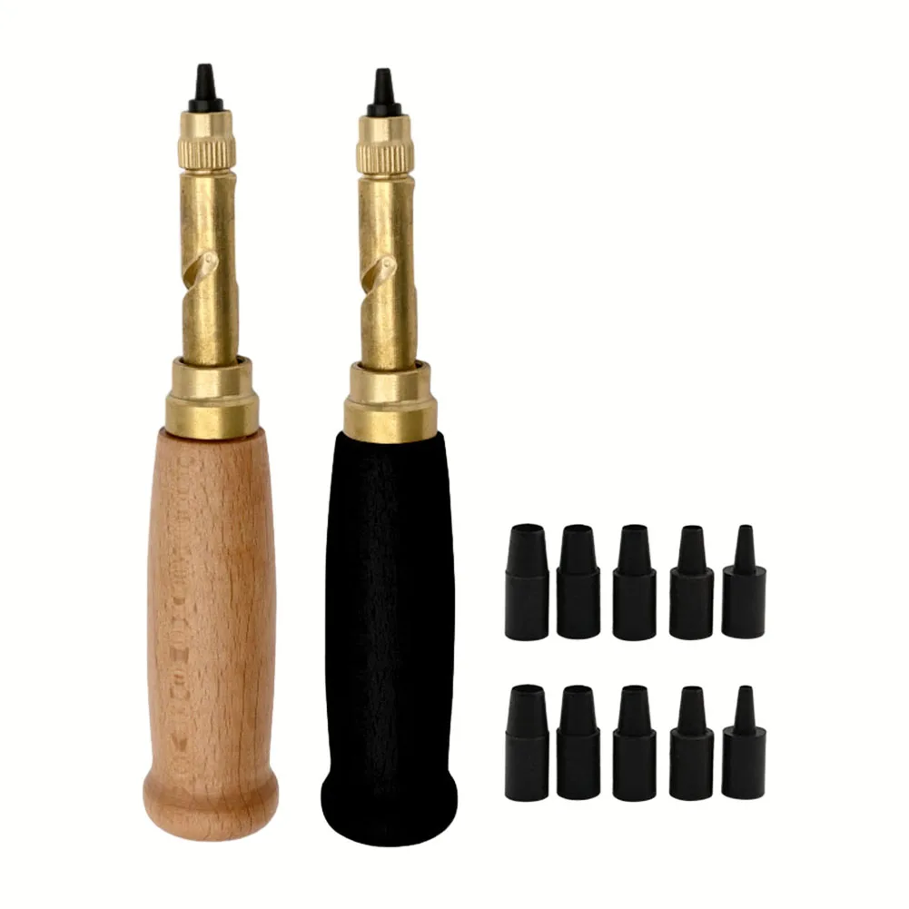 LeatherHolePuncherWith6SizeTip154mmBeltsScrewPunchTool