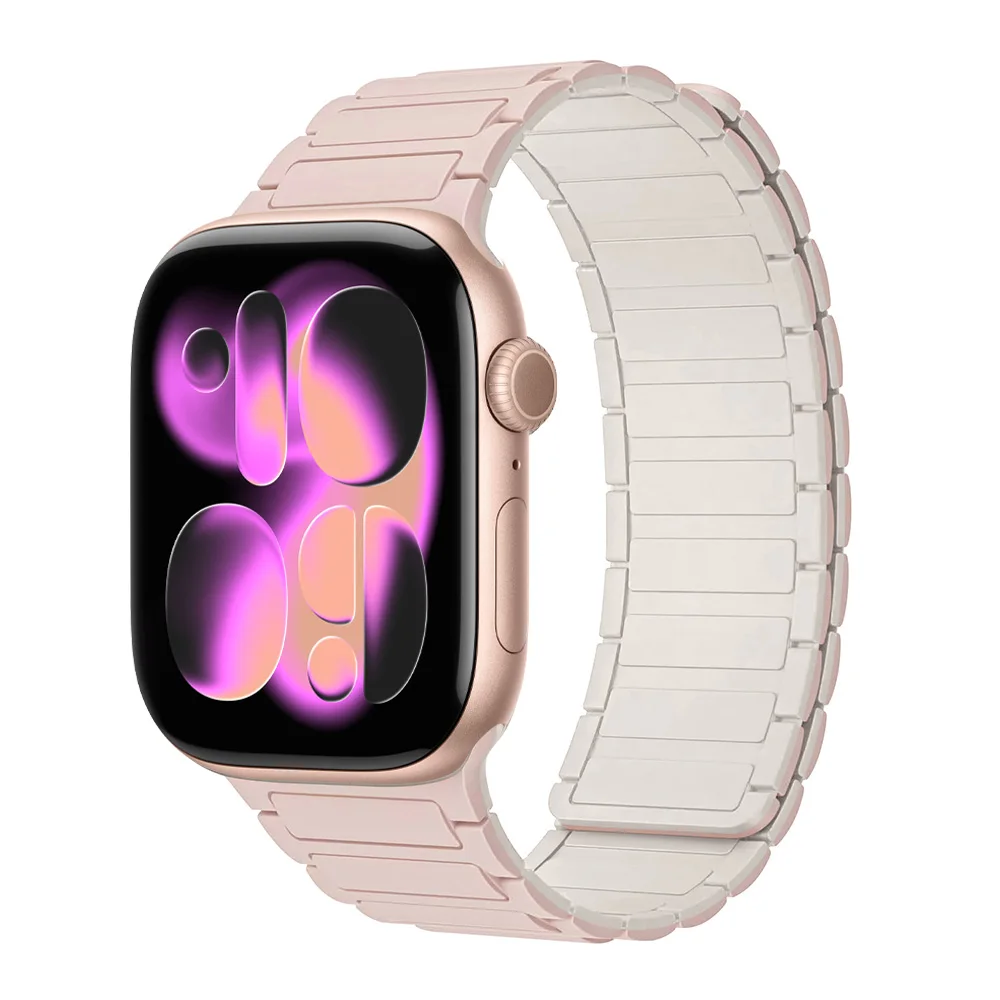 Magnetic Link Bracelet for Apple Watch - Elegant and Secure Strap