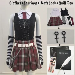 Misa Amane Inspired Gothic Lolita Dress with Subculture Necklace - S (Clothes Earring Note)