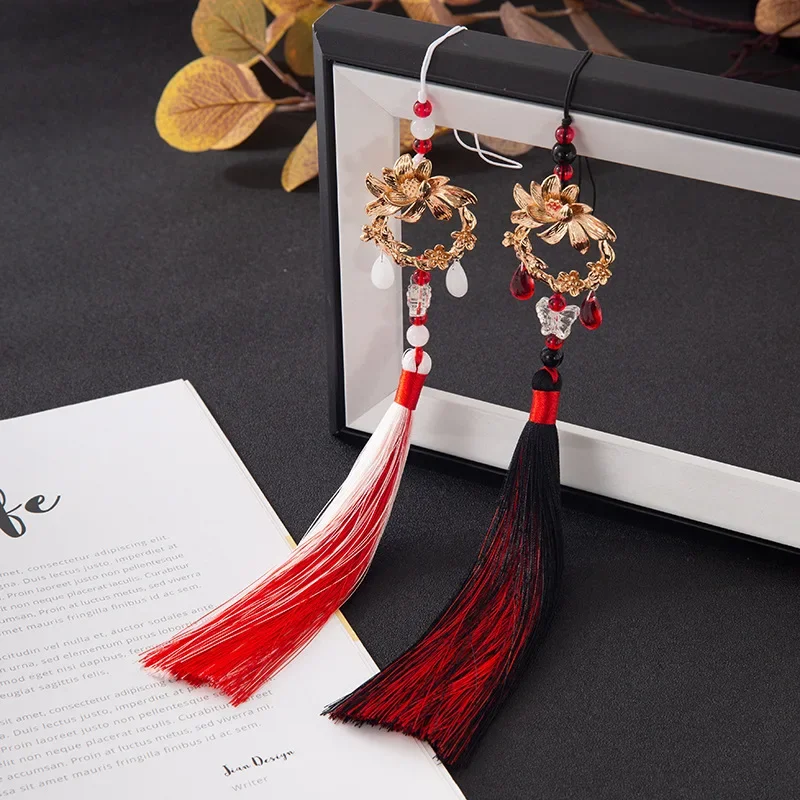 Heaven Official&rsquo;s Blessing Key Tassels Xie Lian Tassel DIY Anime Fringe Butterfly Bell Jewellery Pendant Keychain Accessories
