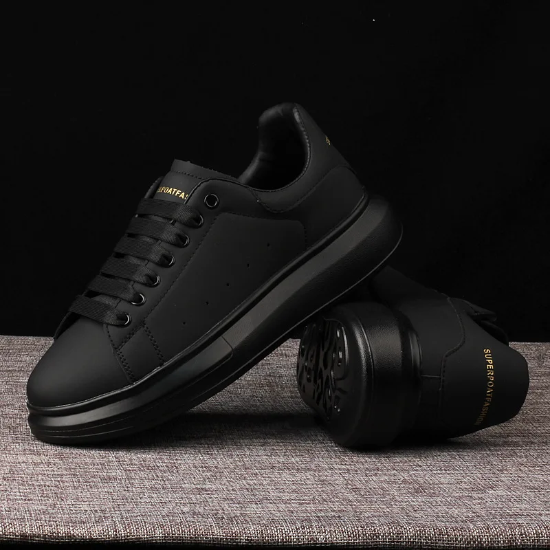 Description Picture 3 of itemMen's Shoes Designer Men Women Leather Platform Casual Shoes Lace Up Luxury White Black Trainers Jogging Walking flat sneakers