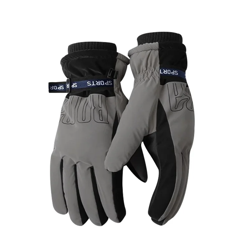 Cold-Proof Gloves Men's Winter Sports Riding Warm Velvet Padded Thickened Electric Motorbike Gloves Women's Outdoor Skiing 5