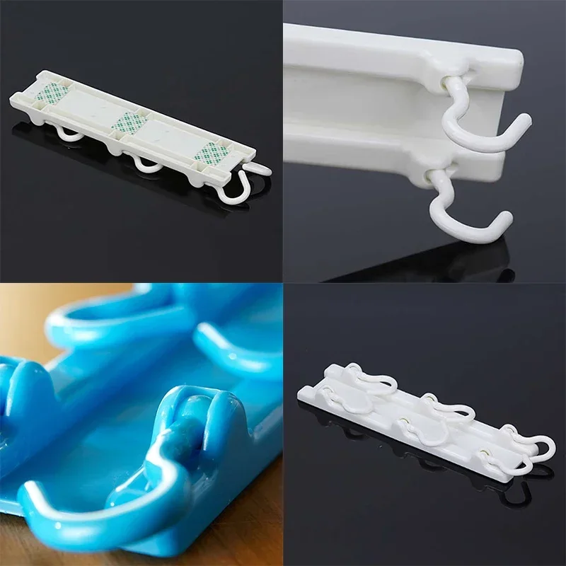 Kitchen Rack Holder Hook Ceiling Wall Cabinet Hanging Storage Organizer Holder Parallel Hanger Bathroom Shelves with 6 Hooks