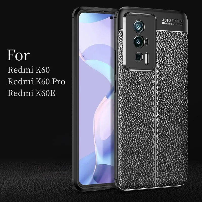 

Чехол для Xiaomi Redmi K60, чехол для Redmi K60 Pro K60E, кожаный мягкий силиконовый ударопрочный ТПУ бампер, задняя крышка телефона, чехол для Redmi K60