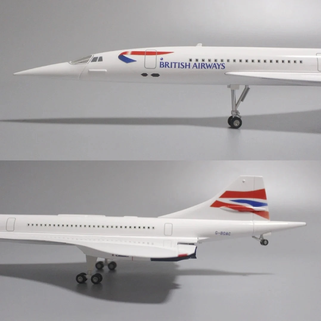 

1-125 Scale British Airways Concorde Metal Alloy Airplane Model 50cm UK Air Plane Model Children Birthday Gift Toys Collections