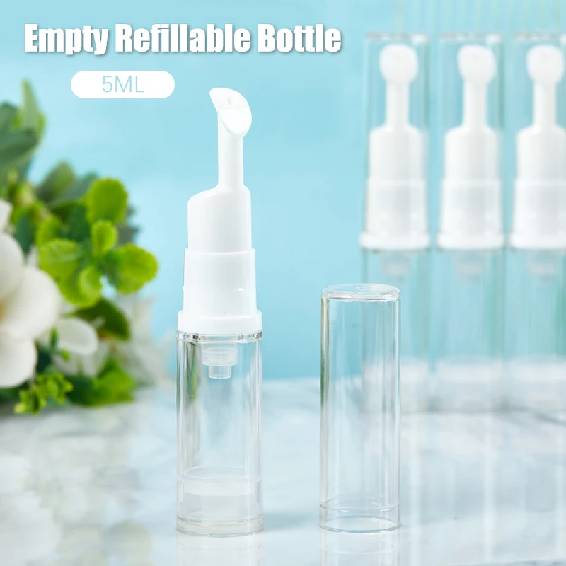 

1/5 Pcs 5ml Travel Sub-Bottling Set AS Vacuum Spray Lotion Cosmetic Empty Refillable Bottle Portable Travel Kit For Plane