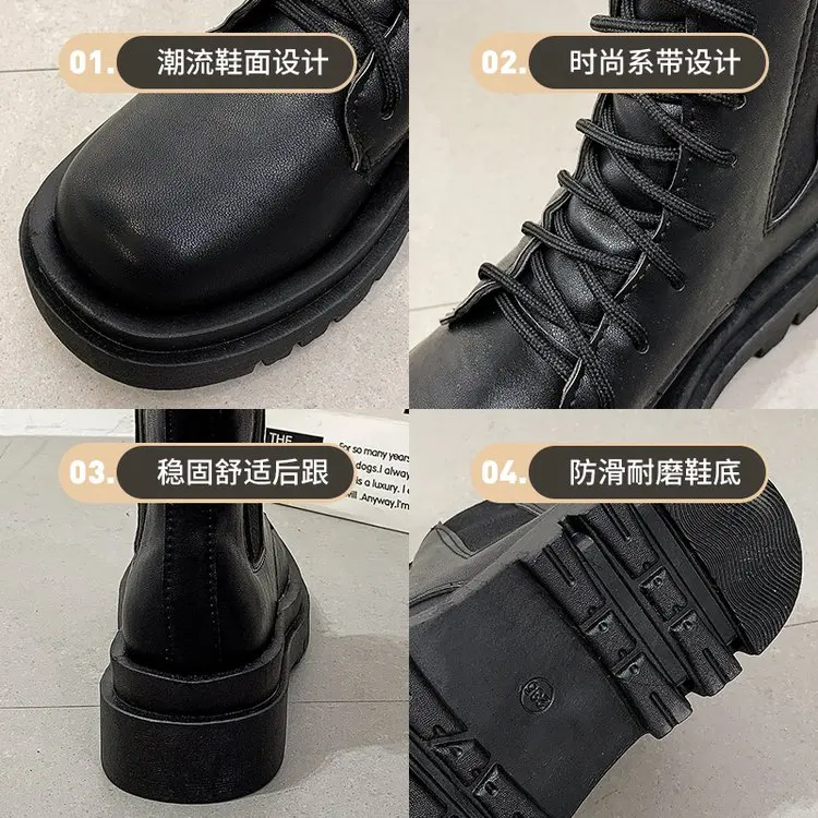 42 Large Size short Boots Women's Fall 2021 New Wild Single Boots British Style Short Boots Fashionable Comfortable Short Boots