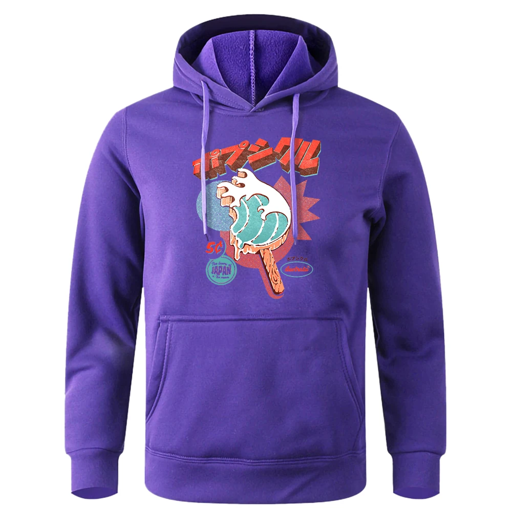 

Great Wave Ice Pop Printing Man Hooded Retro Fashion Novelty New Hoody All Match Classic Hoodies Loose Sport Original Sweatshirt