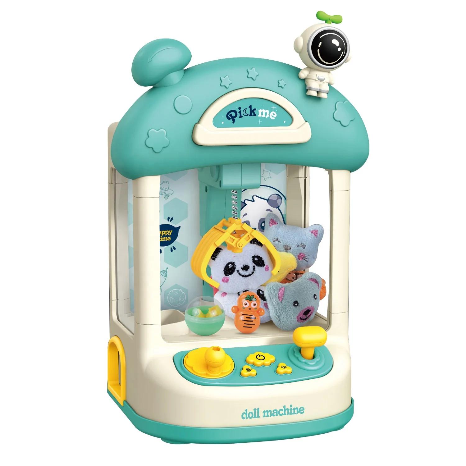 Children's Electric Grab Doll Machine Large Sound And Light Coin-operated Egg Clip Doll Game Machine Boy And Girl Play House Toy 4