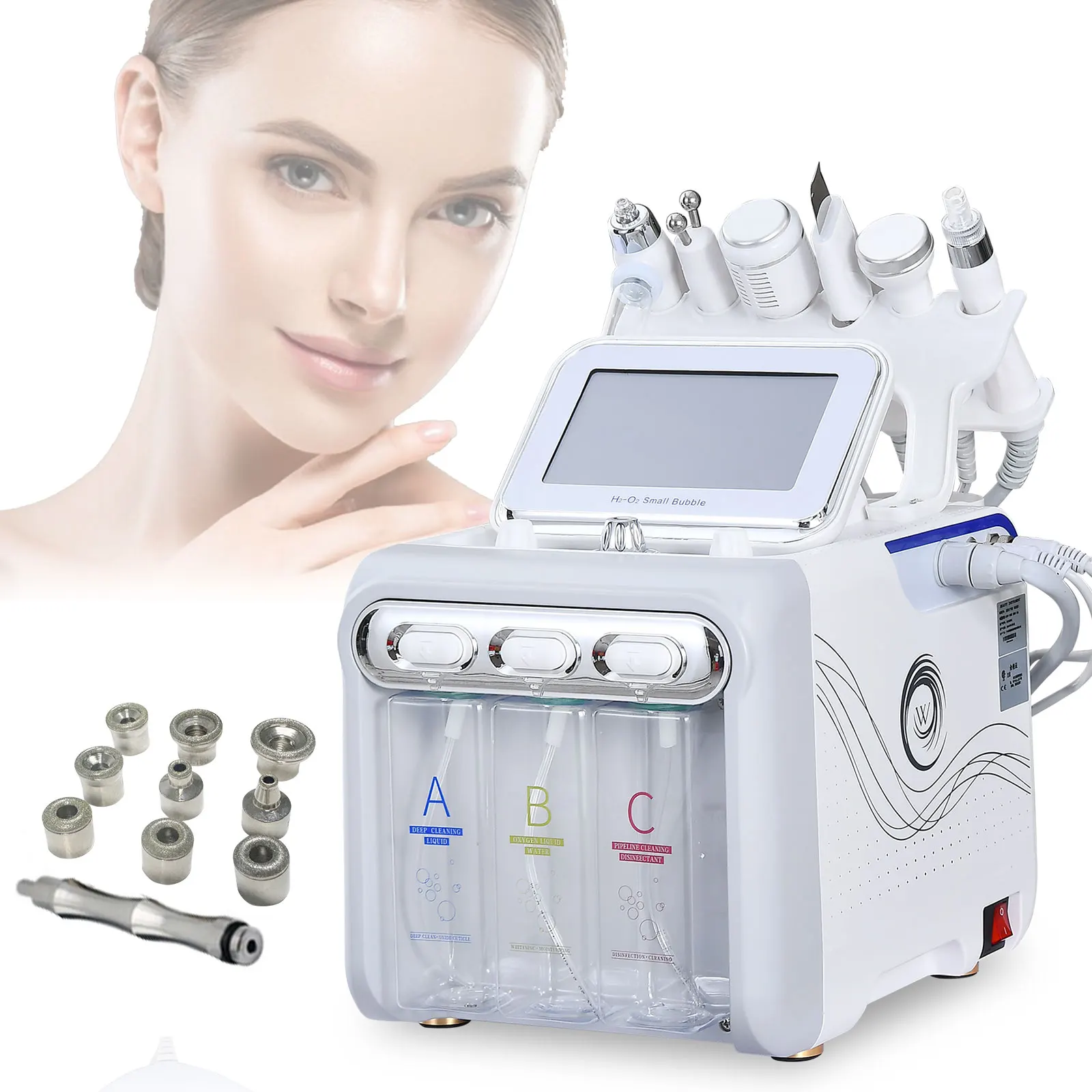 Hot selling hydro Microdermabrasion machine diamond hydra 6 in1 h202 beauty machine facial